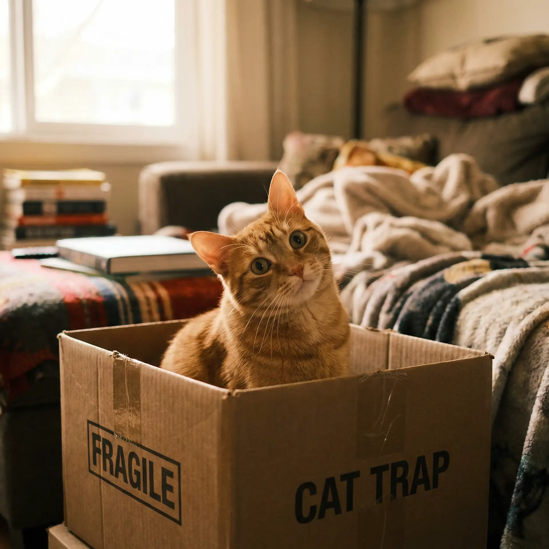 橘猫躲在纸箱里 - 年轻的保姆韩剧免费观看